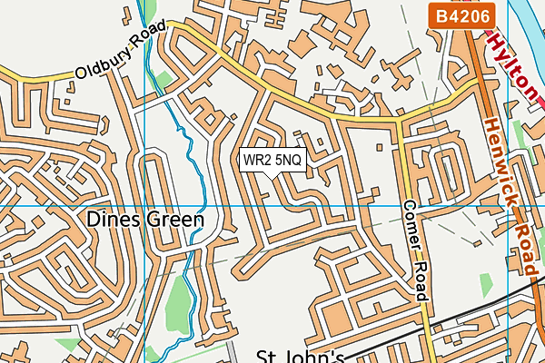 WR2 5NQ map - OS VectorMap District (Ordnance Survey) WR2 5NQ map - OS VectorMap District (Ordnance Survey)