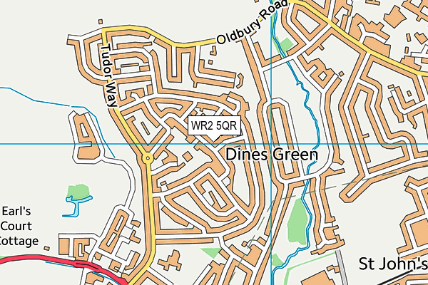 WR2 5QR map - OS VectorMap District (Ordnance Survey) WR2 5QR map - OS VectorMap District (Ordnance Survey)