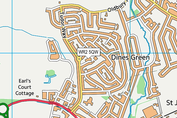 WR2 5QW map - OS VectorMap District (Ordnance Survey) WR2 5QW map - OS VectorMap District (Ordnance Survey)