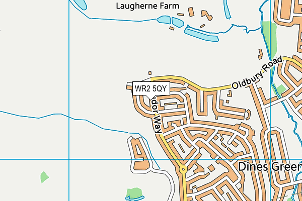 WR2 5QY map - OS VectorMap District (Ordnance Survey) WR2 5QY map - OS VectorMap District (Ordnance Survey)
