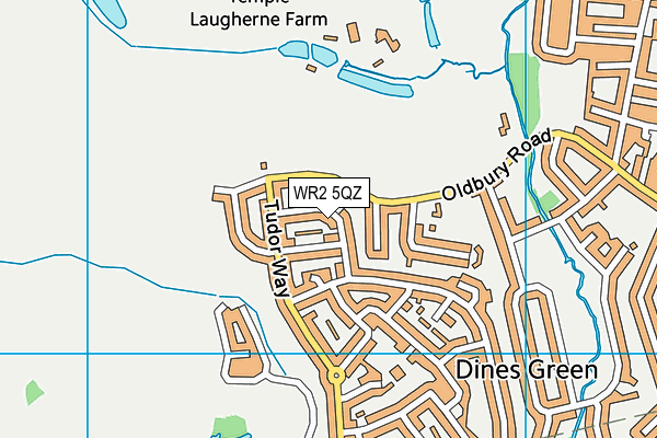 WR2 5QZ map - OS VectorMap District (Ordnance Survey) WR2 5QZ map - OS VectorMap District (Ordnance Survey)