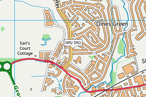 WR2 5RQ map - OS VectorMap District (Ordnance Survey) WR2 5RQ map - OS VectorMap District (Ordnance Survey)