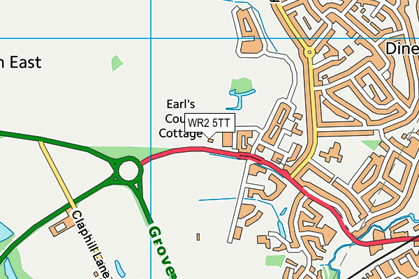 WR2 5TT map - OS VectorMap District (Ordnance Survey) WR2 5TT map - OS VectorMap District (Ordnance Survey)