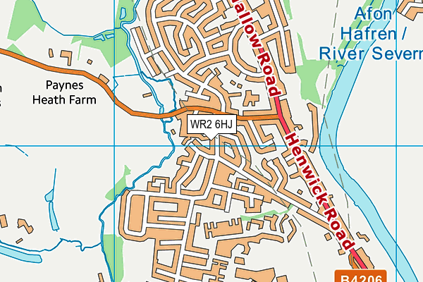 WR2 6HJ map - OS VectorMap District (Ordnance Survey) WR2 6HJ map - OS VectorMap District (Ordnance Survey)