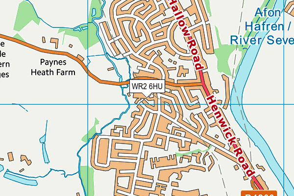 WR2 6HU map - OS VectorMap District (Ordnance Survey) WR2 6HU map - OS VectorMap District (Ordnance Survey)