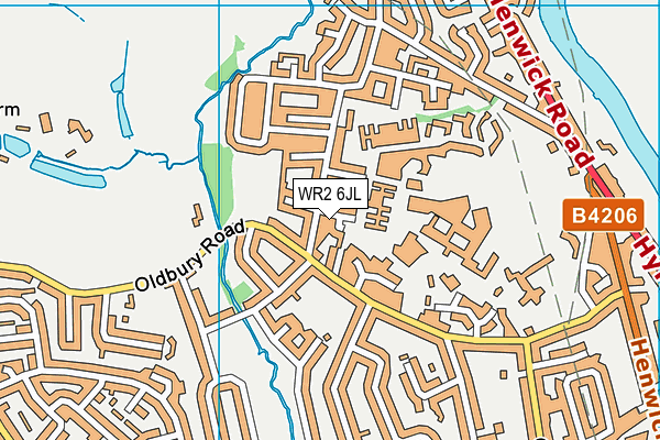 WR2 6JL map - OS VectorMap District (Ordnance Survey) WR2 6JL map - OS VectorMap District (Ordnance Survey)