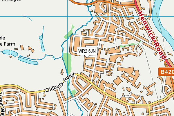 WR2 6JN map - OS VectorMap District (Ordnance Survey) WR2 6JN map - OS VectorMap District (Ordnance Survey)
