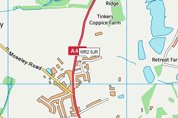WR2 6JR map - OS VectorMap District (Ordnance Survey) WR2 6JR map - OS VectorMap District (Ordnance Survey)