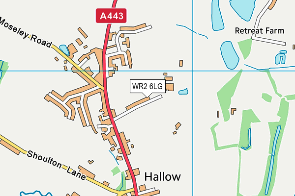 WR2 6LG map - OS VectorMap District (Ordnance Survey)