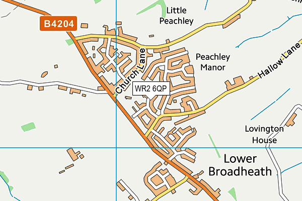 WR2 6QP map - OS VectorMap District (Ordnance Survey) WR2 6QP map - OS VectorMap District (Ordnance Survey)