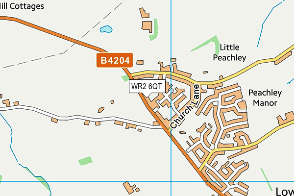 WR2 6QT map - OS VectorMap District (Ordnance Survey) WR2 6QT map - OS VectorMap District (Ordnance Survey)