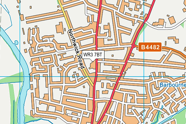 WR3 7BT map - OS VectorMap District (Ordnance Survey) WR3 7BT map - OS VectorMap District (Ordnance Survey)