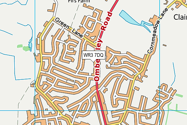 WR3 7DQ map - OS VectorMap District (Ordnance Survey) WR3 7DQ map - OS VectorMap District (Ordnance Survey)