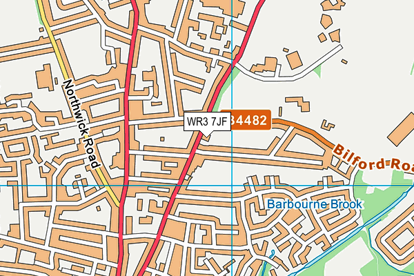 WR3 7JF map - OS VectorMap District (Ordnance Survey) WR3 7JF map - OS VectorMap District (Ordnance Survey)