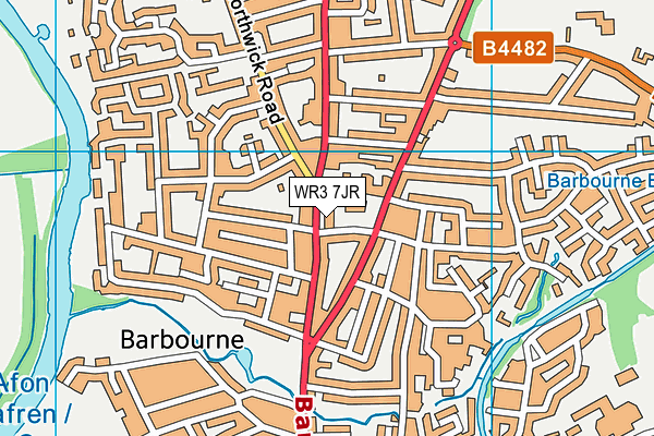 WR3 7JR map - OS VectorMap District (Ordnance Survey) WR3 7JR map - OS VectorMap District (Ordnance Survey)