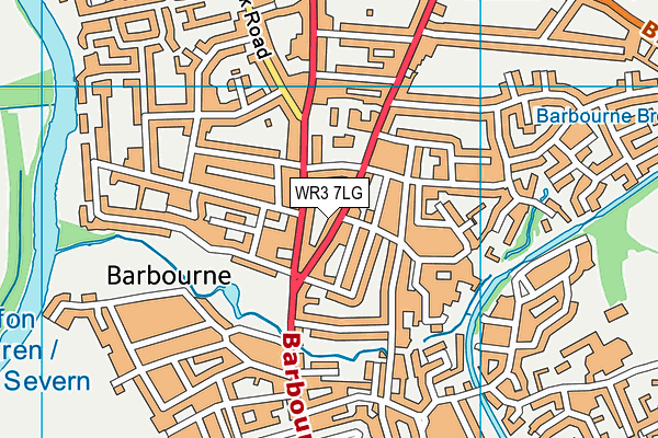 WR3 7LG map - OS VectorMap District (Ordnance Survey) WR3 7LG map - OS VectorMap District (Ordnance Survey)