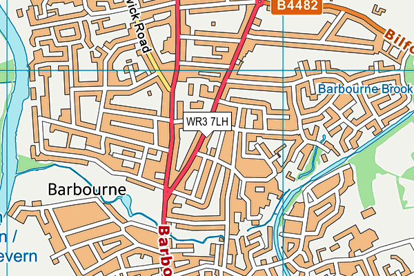 WR3 7LH map - OS VectorMap District (Ordnance Survey)