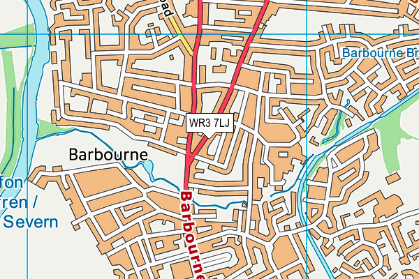 WR3 7LJ map - OS VectorMap District (Ordnance Survey) WR3 7LJ map - OS VectorMap District (Ordnance Survey)