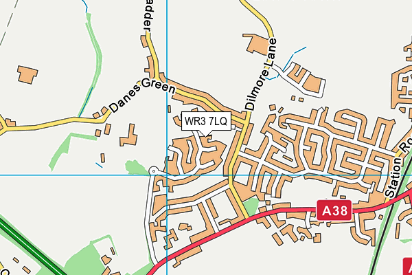 WR3 7LQ map - OS VectorMap District (Ordnance Survey) WR3 7LQ map - OS VectorMap District (Ordnance Survey)