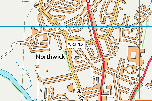WR3 7LX map - OS VectorMap District (Ordnance Survey) WR3 7LX map - OS VectorMap District (Ordnance Survey)