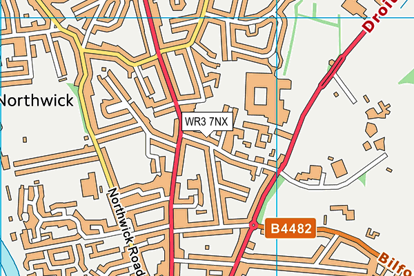 WR3 7NX map - OS VectorMap District (Ordnance Survey) WR3 7NX map - OS VectorMap District (Ordnance Survey)