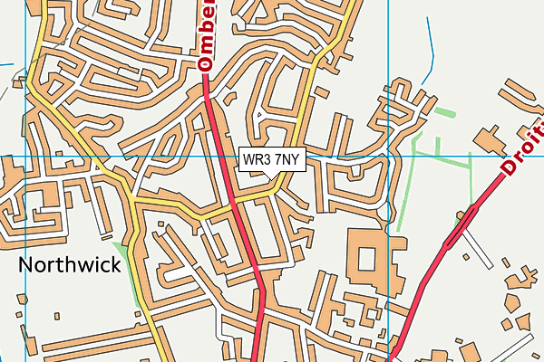 WR3 7NY map - OS VectorMap District (Ordnance Survey) WR3 7NY map - OS VectorMap District (Ordnance Survey)