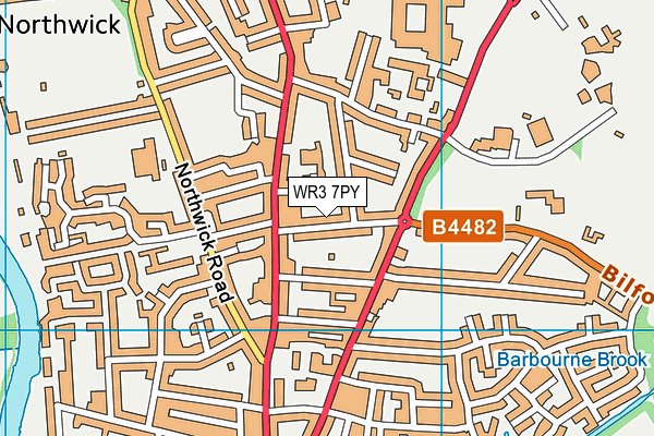 WR3 7PY map - OS VectorMap District (Ordnance Survey) WR3 7PY map - OS VectorMap District (Ordnance Survey)