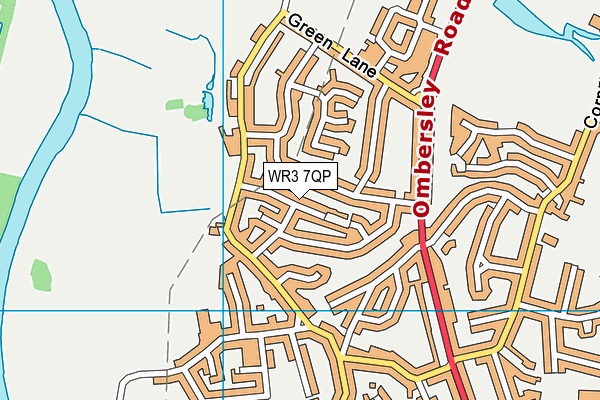 WR3 7QP map - OS VectorMap District (Ordnance Survey) WR3 7QP map - OS VectorMap District (Ordnance Survey)
