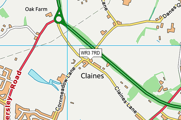WR3 7RD map - OS VectorMap District (Ordnance Survey) WR3 7RD map - OS VectorMap District (Ordnance Survey)
