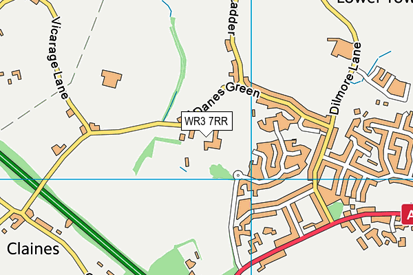 WR3 7RR map - OS VectorMap District (Ordnance Survey) WR3 7RR map - OS VectorMap District (Ordnance Survey)