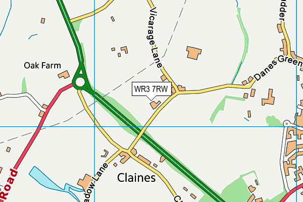 WR3 7RW map - OS VectorMap District (Ordnance Survey) WR3 7RW map - OS VectorMap District (Ordnance Survey)