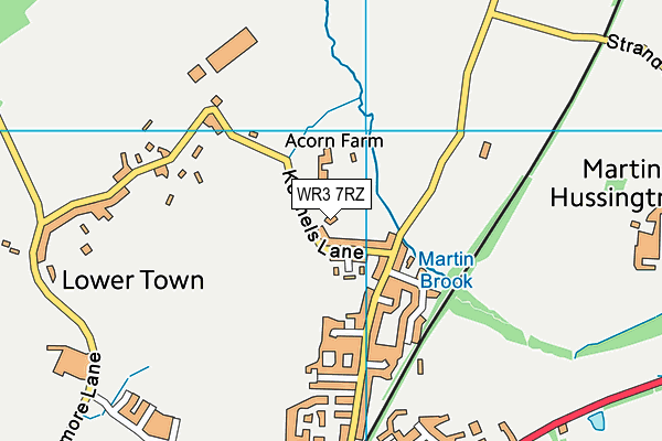 WR3 7RZ map - OS VectorMap District (Ordnance Survey) WR3 7RZ map - OS VectorMap District (Ordnance Survey)