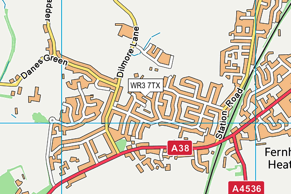 WR3 7TX map - OS VectorMap District (Ordnance Survey) WR3 7TX map - OS VectorMap District (Ordnance Survey)