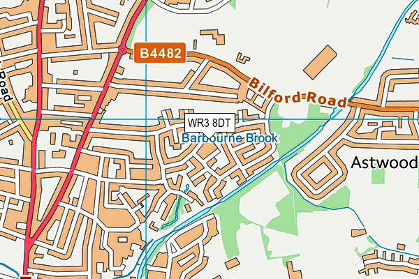 WR3 8DT map - OS VectorMap District (Ordnance Survey) WR3 8DT map - OS VectorMap District (Ordnance Survey)