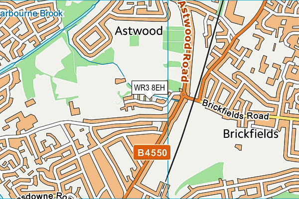 WR3 8EH map - OS VectorMap District (Ordnance Survey) WR3 8EH map - OS VectorMap District (Ordnance Survey)