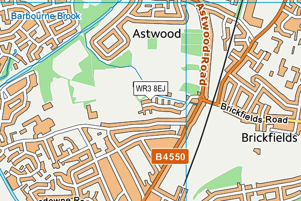 WR3 8EJ map - OS VectorMap District (Ordnance Survey) WR3 8EJ map - OS VectorMap District (Ordnance Survey)