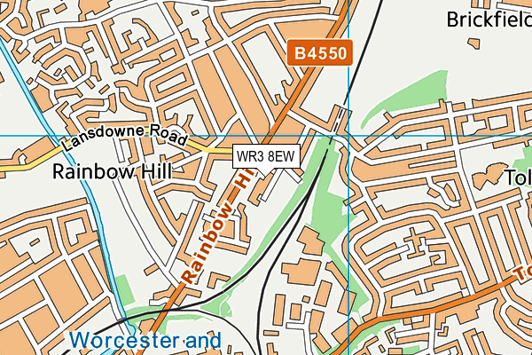 WR3 8EW map - OS VectorMap District (Ordnance Survey) WR3 8EW map - OS VectorMap District (Ordnance Survey)