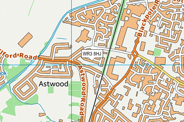 WR3 8HJ map - OS VectorMap District (Ordnance Survey) WR3 8HJ map - OS VectorMap District (Ordnance Survey)