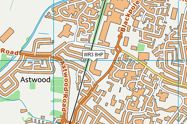 WR3 8HP map - OS VectorMap District (Ordnance Survey) WR3 8HP map - OS VectorMap District (Ordnance Survey)