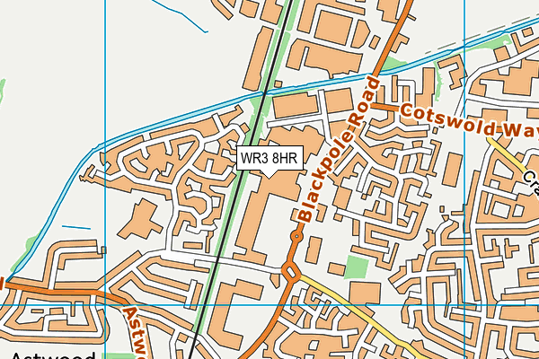 WR3 8HR map - OS VectorMap District (Ordnance Survey) WR3 8HR map - OS VectorMap District (Ordnance Survey)