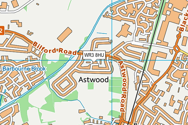 WR3 8HU map - OS VectorMap District (Ordnance Survey)