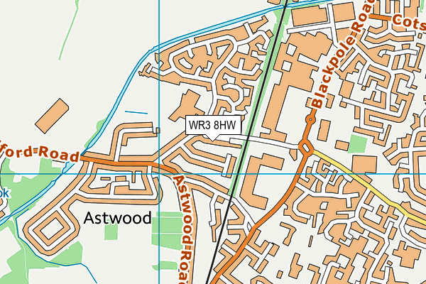 WR3 8HW map - OS VectorMap District (Ordnance Survey) WR3 8HW map - OS VectorMap District (Ordnance Survey)