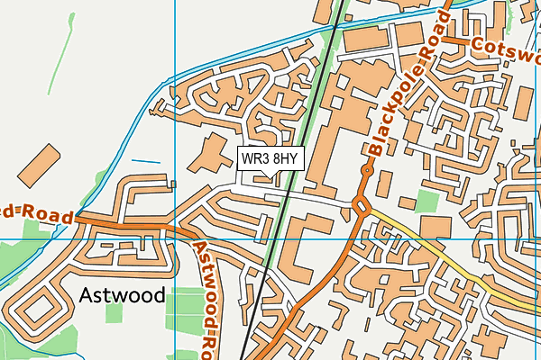 WR3 8HY map - OS VectorMap District (Ordnance Survey) WR3 8HY map - OS VectorMap District (Ordnance Survey)