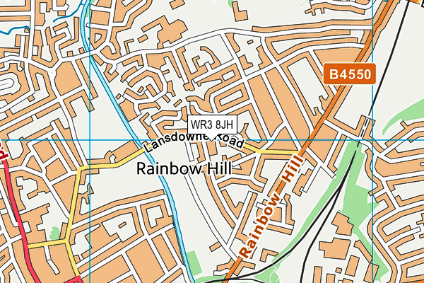 WR3 8JH map - OS VectorMap District (Ordnance Survey) WR3 8JH map - OS VectorMap District (Ordnance Survey)
