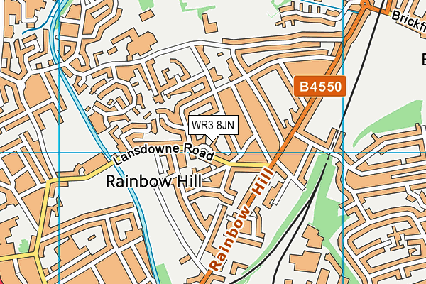 WR3 8JN map - OS VectorMap District (Ordnance Survey)