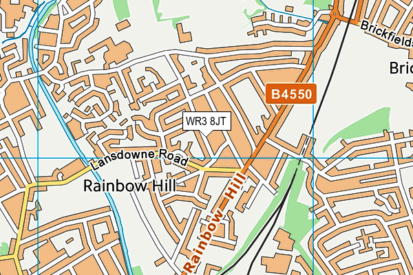 WR3 8JT map - OS VectorMap District (Ordnance Survey) WR3 8JT map - OS VectorMap District (Ordnance Survey)