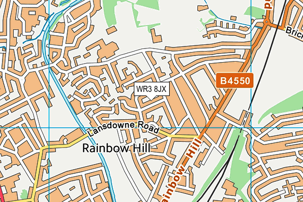 WR3 8JX map - OS VectorMap District (Ordnance Survey) WR3 8JX map - OS VectorMap District (Ordnance Survey)