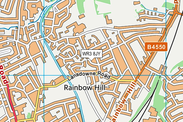 WR3 8JY map - OS VectorMap District (Ordnance Survey) WR3 8JY map - OS VectorMap District (Ordnance Survey)