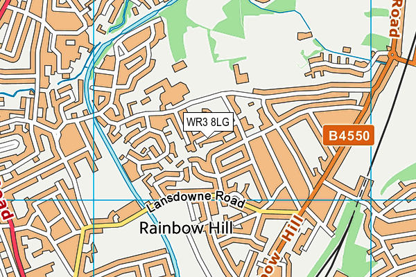 WR3 8LG map - OS VectorMap District (Ordnance Survey) WR3 8LG map - OS VectorMap District (Ordnance Survey)