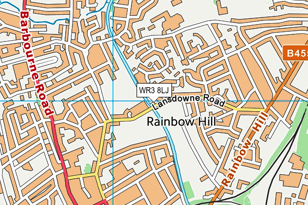 WR3 8LJ map - OS VectorMap District (Ordnance Survey)